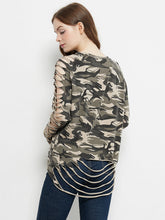 Load image into Gallery viewer, Ripped Long-Sleeve Pullover Top