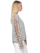 Load image into Gallery viewer, Ripped Long-Sleeve Pullover Top