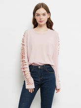 Load image into Gallery viewer, Ripped Long-Sleeve Pullover Top