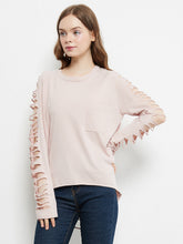Load image into Gallery viewer, Ripped Long-Sleeve Pullover Top
