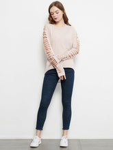 Load image into Gallery viewer, Ripped Long-Sleeve Pullover Top