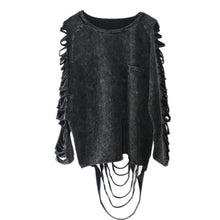 Load image into Gallery viewer, Ripped Long-Sleeve Pullover Top