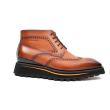 Load image into Gallery viewer, Zipper Brogue Martin Boots 2890 Brown