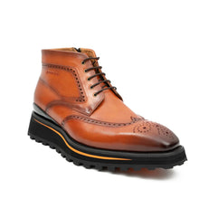 Load image into Gallery viewer, Zipper Brogue Martin Boots 2890 Brown