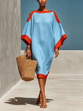 Load image into Gallery viewer, Loose-Fit Three-Quarter Sleeve Mid-Length Dress – 4 Colors S–3XL