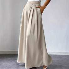Load image into Gallery viewer, Women's High-Waist Pleated Wide-Leg Pants – Relaxed Bohemian Linen