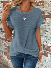 Load image into Gallery viewer, Women’s Textured Cuff Short‑Sleeve Tee