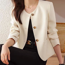 Load image into Gallery viewer, Women’s Cropped Crew Neck Jacket – Casual Lightweight Outerwear