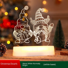 Load image into Gallery viewer, Christmas Decoration 3D Lamp Acrylic LED Night Lights New Year Valentines Day Christmas Kids Gift Christmas Ornaments