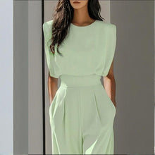 Load image into Gallery viewer, Women’s wide-leg short sleeve jumpsuit