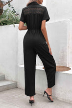 Load image into Gallery viewer, Perfee Collared Neck : Short Sleeve Jumpsuit