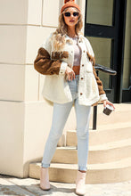 Load image into Gallery viewer, Women Cute Sherpa Jacket with Button Closure and Collared Neck in Elegant Retro Style