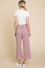 Load image into Gallery viewer, Cotton Bleu by Nu Lab Striped Elastic Waist Wide Leg Pants