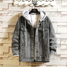 Load image into Gallery viewer, Women's Oversized Washed Denim Jacket – Hooded Loose Korean Style