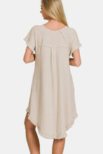 Load image into Gallery viewer, Fringe Edge High Low Flowy Dress with Pockets – High Low Flowy Dress, Boho Fringe Dress, Pocketed Flowy Dress, Bohemian High Low Dress, Stylish High Low Dress, Versatile Boho Dress, Summer Flowing Dress
