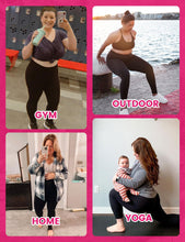Load image into Gallery viewer, Cropped High-Waisted Yoga Pants with Diagonal Pockets