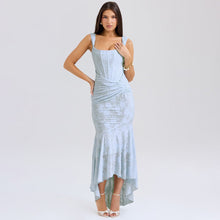 Load image into Gallery viewer, Mozision Off-shoulder Backless Sexy Evening Dress For Women Purple Sleeveless Strapless Ruched Bodycon Club Party Dress