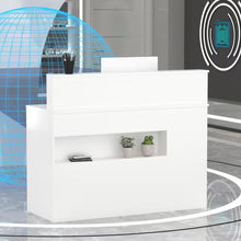 Load image into Gallery viewer, Natural White Corner Computer Desk with Hutch and Storage