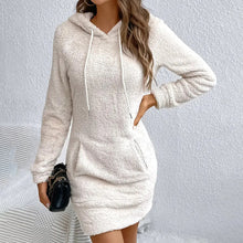 Load image into Gallery viewer, Women's Fuzzy Hoodie Dress