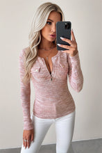 Load image into Gallery viewer, Women's Knitted Slim-Fit Long Sleeve Pullover with Zipper