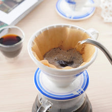 Load image into Gallery viewer, BLUE BREW Ceramic Pour Over Coffee Dripper & Borosilicate Glass Server Set – Premium Single-Serve Coffee Maker with Heat-Resistant Carafe