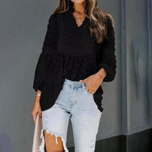 Load image into Gallery viewer, Women’s Long‑Sleeve V‑Neck Business Casual Blouse