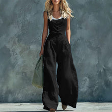 Load image into Gallery viewer, Women's Retro High-Waist Wide-Leg Jumpsuit – Vintage Button Closure Elegant