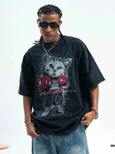 Load image into Gallery viewer, Men's Cat Graphic Vintage Wash T-Shirt