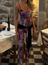 Load image into Gallery viewer, Leopard Spaghetti : Strap Jumpsuit