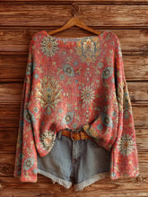 Load image into Gallery viewer, Women’s Fall Wildflower Print Long Sleeve T-Shirt