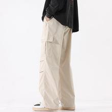 Load image into Gallery viewer, Couple American Retro High Street Fashionable Pleated Straight Cargo Pants