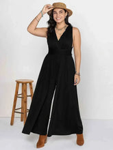 Load image into Gallery viewer, Plus Size V-Neck : Wide Leg Jumpsuit