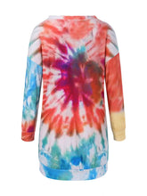Load image into Gallery viewer, Full Size Tie-Dye Round Neck Long Sleeve Dress Trendy & Comfortable Casual Dress for Women