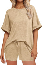 Load image into Gallery viewer, 👕 Oversized T-Shirt & Drawstring Shorts Set – Ultimate Casual Comfort