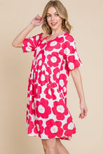 Load image into Gallery viewer, Summer Trendy Women Flower Print Ruched Dress - Trendy and Comfortable Dress for Effortless Style