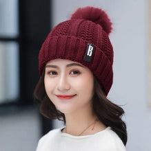 Load image into Gallery viewer, Women’s Winter Beanie Hat & Scarf – Warm Knitted Skull Cap Style