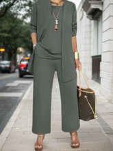 Load image into Gallery viewer, Women’s Elegant 3-Piece Outfit Set – Solid Color Coat