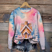 Load image into Gallery viewer, Christmas Snowman & Snowflake Graphic Sweater