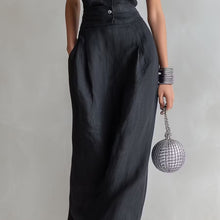 Load image into Gallery viewer, Women's Structured Sleeveless V-Neck Single-Breasted Vest & Wide-Leg Pleated Trousers Set