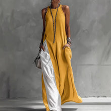 Load image into Gallery viewer, Women's Sleeveless Loose Contrast Color Dress with Pockets