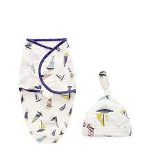 Load image into Gallery viewer, Baby Swaddle Blanket With Cap For Newborn Wrap Cotton Swaddling Bag Baby Envelope Sleep sack Blanket .