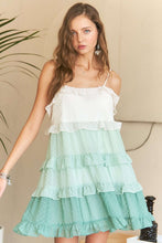 Load image into Gallery viewer, New Summer Swiss Dot Ruffled Tiered Mini Dress For Women – Feminine, Elegant, Playful, Sophisticated, Flirty Mini Dress for Special Occasions
