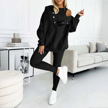 Load image into Gallery viewer, Women’s solid color three piece set