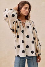 Load image into Gallery viewer, BiBi Polka Dot Exaggerated Balloon Sleeves Blouse