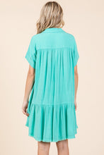 Load image into Gallery viewer, New Summer Linen Blend Button Down Shirt Mini Dress For Women – Fluttering, Casual, Timeless and Versatile Wardrobe Staple