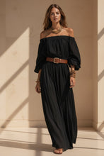 Load image into Gallery viewer, Women's Off-Shoulder Balloon Sleeve Maxi Dress