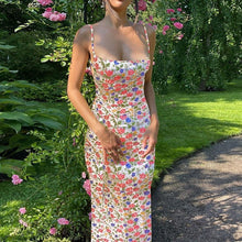 Load image into Gallery viewer, Women's Slim Fit Printed Backless Dress