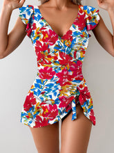 Load image into Gallery viewer, Women's Floral Print One-Piece Swimsuit