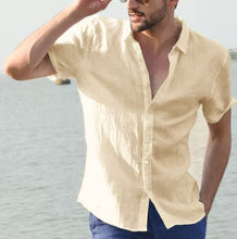 Load image into Gallery viewer, Summer Short-sleeved Shirt Casual Button Tops Men Clothing