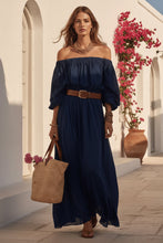 Load image into Gallery viewer, Women's Off-Shoulder Balloon Sleeve Maxi Dress